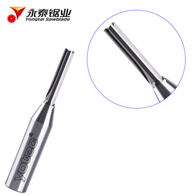 6/8/10/12 มิลลิเมตร Shank TCT Carbide Straight Router Bit 2 ฟลอยต์สําหรับ MDF และไม้