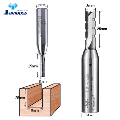 ODM แลมบอส Tct สามขอบแยกมีด Router Bit การประกอบไม้ Milling Cutter สายตรง Bit
