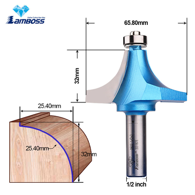 แลมบอสกลมบน Bit กับการบรรทุกไม้ Milling Cutter มุม Round Bit สําหรับการทํางานไม้