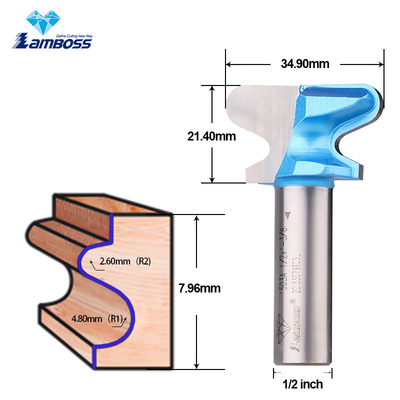 Lamboss A Double Finger Bit Trimming Milling Cutter Dovetail Router Bit สําหรับการประกอบไม้